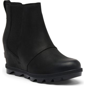 Sorel Joan Rhapsody Waterproof Chelsea Boot in Black/Black at Nordstrom Rack, Size 10.5