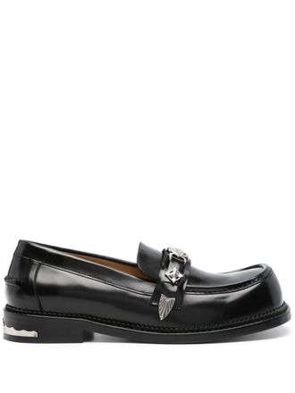 Toga Archives stud-detailing loafers - Black