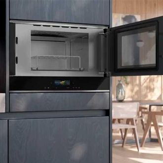 SIEMENS Microondas Integrable Siemens Iq700 Be732r1b1 Con Grill 21l Negro Derecha