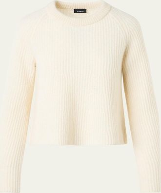 Akris Cashmere and Silk Raglan Crewneck Sweater