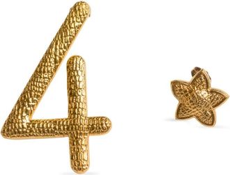Lako Bukia X Natia Khutsishvili Number 4 earrings - women - Gold Plated Brass - One Size