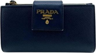 Prada Pre-owned Wallets, female, Blue, Size: ONE SIZE Pre-owned Bi-fold Wallet
