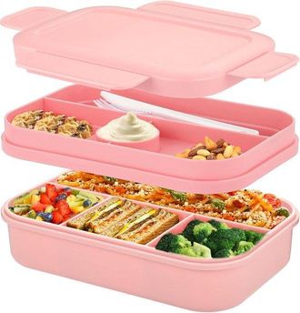 OEM Portapranzo Per Adulti, Bento Box Da 2000 Ml Con Scomparti, Portapranzo Per Adulti, Contenitore Per Il Pranzo, Scatola Per Il Pane Con Posate, Scatola
