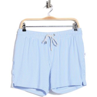 Vintage Summer Swimwear Stripe Shortie Volley Swim Shorts in Blue at Nordstrom Rack, Size Xx-Large