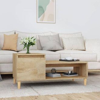 vidaXL Coffee Table Sonoma Oak 100x50x45 cm Engineered Wood vidaXL