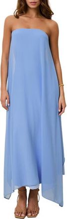 Solid & Striped The Indira Strapless Maxi Dress in Blue Lagoon at Nordstrom, Size X-Large