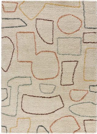 Atticgo Alfombra de pelo largo beige/multicolor 160x230 cm
