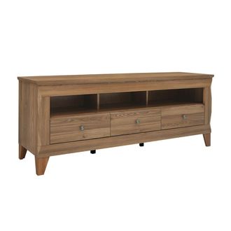Petits Meubles Mueble TV 3 cajones 156 cm estratificado marr&oacute;n