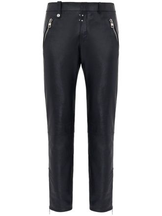 Alexander McQueen Pantaloni slim crop - Nero