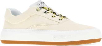 Givenchy Mens Ivory Canvas New City Sneakers