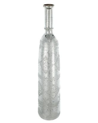 A&B Home Discontinued A&B Home Antique Style Tall Glass Flower Vase With Etched Pattern