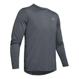 Under Armour Mens Under Armour Mesh Running Long Sleeves Gray 1326584-012