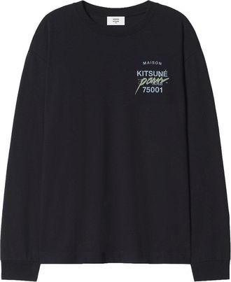 Maison Kitsun&eacute; Mmii Profile Fox Oversize ls Tee Mqmjt03kj0119