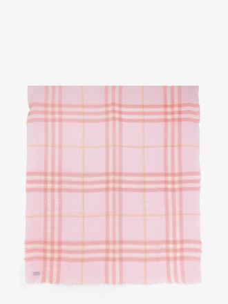 Burberry Wool scarf with Burberry Check motif - BURBERRY - gender_Woman