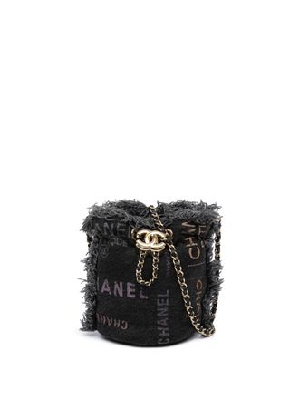 Chanel 2021 Mini Mood with Chain denim bucket-tas - Grijs