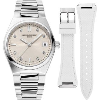 Frederique Constant Fr&eacute;d&eacute;rique Constant Highlife Dames Zilveren Horloge FC-240BGD2NH6B