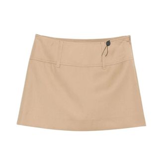 Dunst Mini Skirt - female - Dunst - Short Skirts - Beige - M - Skirts