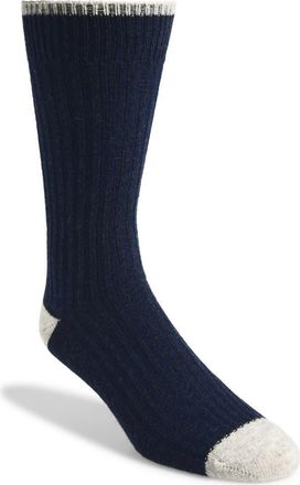 Nordstrom Rib Crew Socks in Navy Heather at Nordstrom