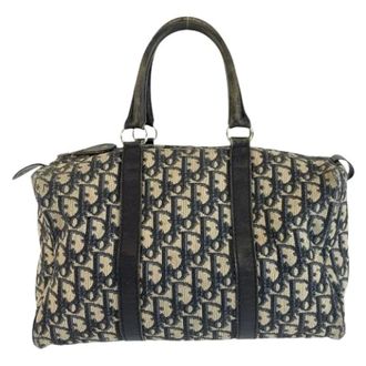 Dior Pre-owned Weekend Bags, unisex, Multicolor, Size: ONE SIZE Pre-owned Trotter Canvas Leather Boston Bag