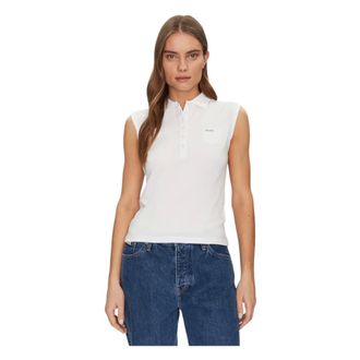Guess Polo Shirts, female, White, Size: XS Polo Jeans Smanicata
