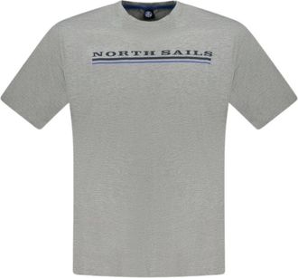 North Sails Katoenen T-Shirt - Heren - T-shirts - Grijs - 2XL - Katoen - Tops