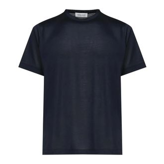 H&egrave;SKIMO T-Shirts, male, Blue, Size: L T-shirt in Filo di Scozia