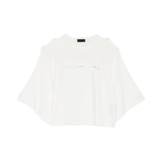 Liu Jo T-Shirts, female, White, Size: M Top with cut-out