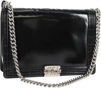Chanel Pre-owned Leather chanel-bags - Dames - Vintage Schoudertas - Zwart - ONE Size - Leer - Vintage