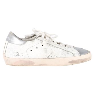 Golden Goose Pre-owned Womens Super Star Low-Top Sneakers in White Calfskin Leather - Size EU 37