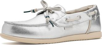 Hey Dude Harbor Breeze Lo Premium Womens Flat Shoes Silver : 11 M, Synthetic