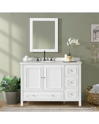 Alaterre Furniture Williamsburg 2Pc Wooden Bathroom Vanity Set