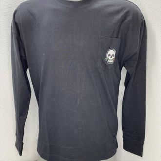 Robert Graham MenS Las Vegas Embroidered Skull Long Sleeve T-Shirt In Black