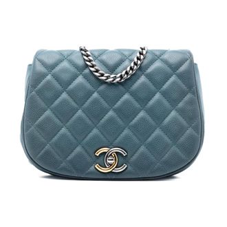 Chanel Pre-owned Quilted Flap Bag - Dames - Pre-owned - Blauw - Maat: ONE Size
