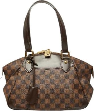 Louis Vuitton Pre-owned Verona PM Damier Handbag - Dames - Vintage Handtas - Bruin - ONE Size - Leer - Vintage