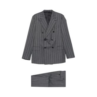 Caruso Kostuums, Heren, Grijs, XL, Double Breasted Suit
