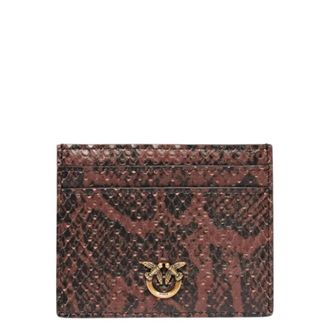 Pinko Tarjetero Simply Python - Accessories - Mujer - Marr&oacute;n - ONE SIZE