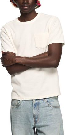 Lucky Brand Textured Pocket T-Shirt in Vaporous Gray at Nordstrom, Size Xx-Large