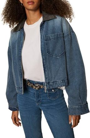 Sanctuary Ridge Faux Shearling Lined Denim Jacket in Grand Prize Blue at Nordstrom, Size X-Large