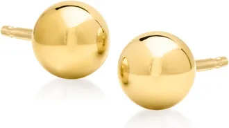 RS Pure by Ross-Simons 5mm 14kt Yellow Gold Ball Stud Earrings