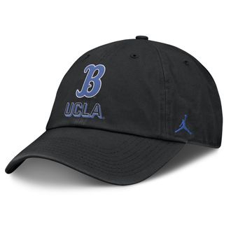 Nike Jordan Mens UCLA On-Field Club Gameday Jordan Brand College Adjustable Hat in Black | JC0100AUCL-MBJ