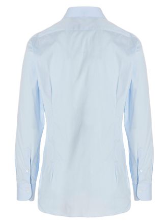 Barba Cotton Poplin Shirt - Light Blue