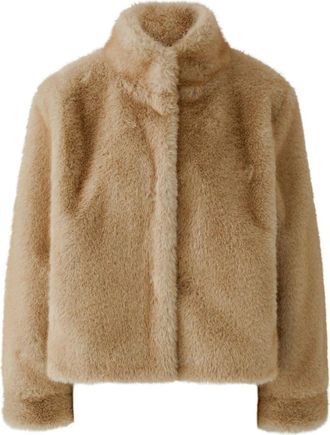 Oui Sweet Maple Jacket - Dames - Jassen - Beige - L - Polyester - Jassen
