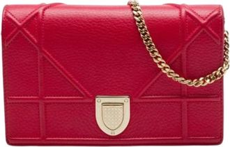 Dior Pre-owned Wallet on Chain - - Pre-owned - Donna - Rosso - ONE SIZE