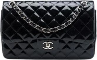 Chanel Pre-owned Classic Double Flap Shoulder Bag - Dames - Vintage Schoudertas - Zwart - ONE Size - Leer - Vintage