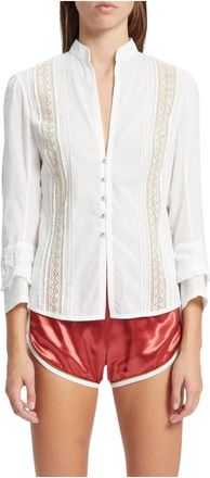 Ann Demeulemeester Blouses - Dames - Blouses - Wit - XL - Overhemden