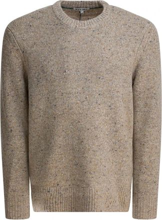 Alex Mill Donegal Trui met Ronde Hals - Heren - Ronde hals truien - Beige - 2XL - Wol - Truien & Vesten