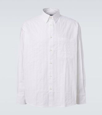 Jacquemus Camargue embroidered striped cotton shirt