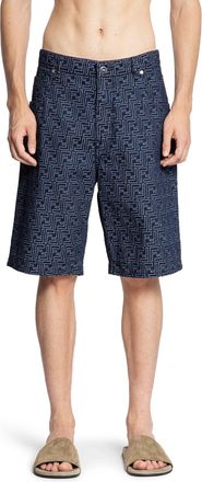 Fendi FF Jacquard Denim 5 Pocket Shorts