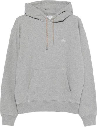 Burberry Hoodies & sweatvesten, Heren, Grijs, M, Katoen, Hoodie met geborduurd Equestrian Knight detail