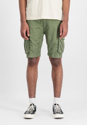 Alpha Industries Shorts ALPHA INDUSTRIES Cotton Twill Jogger Short, Herren, Gr. XXL, Normalgr&ouml;ssen, gr&uuml;n (vintage gr&uuml;n), Obermaterial: 98% Baumwolle, 2% Elastan, Hosen